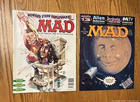 Front covers of two MAD magazines