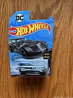 Front of sealed Hot Wheels Batmobile blister pack on card