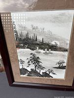 Front view of framed Chinese ink finger painting