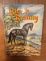 Front cover showing title Black Beauty and horse illustration