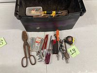 Toolbox and tools laid out for overview