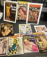 All ten postcards spread out showing front artwork