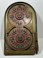 Full view of front of Gold Star Bagatelle board