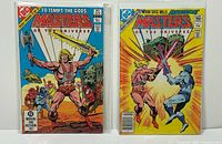 Front view of both comics in bags and boards, issues #1 and #3 visible