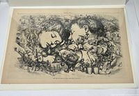 Full view of double-page print mounted under mat