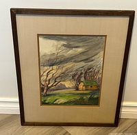 Full view of framed painting