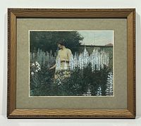 Full view of framed print showing frame, mat, and artwork