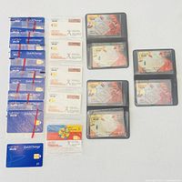 Overview of all prepaid cards and three black card holders