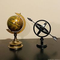 Both decor globes side by side