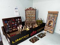 Group shot showing all miniature furniture, dishware and accessories