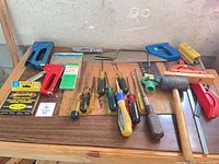 overview of all hand tools on table