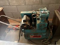Full view of Webster air compressor with Franklin Electric motor