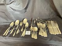 Overview of all flatware pieces laid out