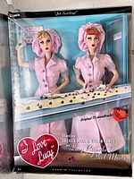 Front of sealed Barbie I Love Lucy Job Switching set showing both dolls