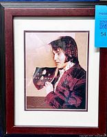 Framed Elvis Presley photograph front view