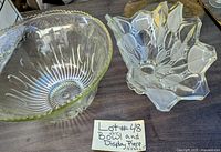 Both glass bowls side by side on table