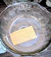 Top view of serving bowl showing scalloped rim and interior