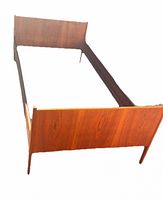 Overall view of teak twin bed frame