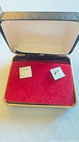 Pair of square sterling silver cufflinks in presentation box