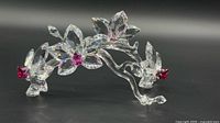 Full view of Swarovski crystal orchid vine figurine