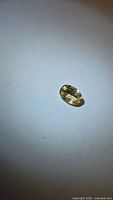 Top view of champagne chrysoberyl on white background