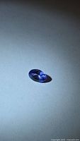 Loose oval tanzanite on neutral background