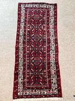 Full view of Hamadan runner rug front