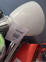 Close-up of lamp shade and neck