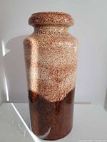 Full side view of vase showing glaze pattern