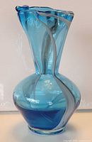 Full view of vase showing color and swirl detail