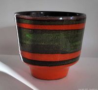 Front view showing color bands and shape