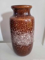 Full view of vase front showing color and texture