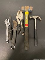 All six tools lined up on black background