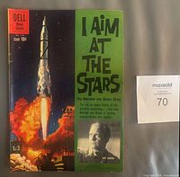 Front cover showing rocket launch art, Dell Movie Classic logo, price 10¢