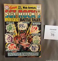 Front cover of 1964 DC Giant 80 Page War Annual "Sgt. Rock's Prize Battle Tales"