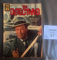 Front cover of The Detectives #1240 showing title, actor Robert Taylor, 15¢ price
