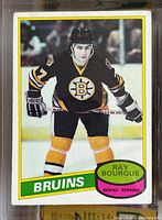 Front of Ray Bourque rookie card #140