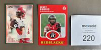Fronts of both Henry Burris cards showing images and team logos