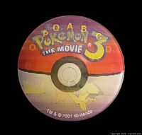 Front view showing Poké Ball design, Pokémon 3 logo and Pikachu