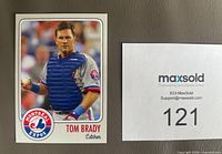 Front of Tom Brady Montreal Expos rookie card.