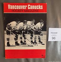 Front cover of 1970 Vancouver Canucks Hockey Magazine program