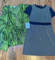 Both garments laid flat showing patterns and colors