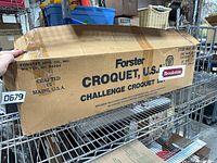 Closed Forster Challenge Croquet Set box with Brookstone logo