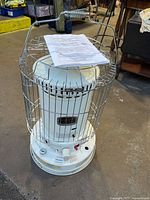 Full view of heater with manual on top