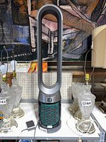 Full view of Dyson bladeless tower purifier fan