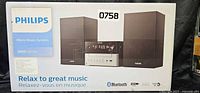 Front of sealed Philips Micro Music System 3000 Series retail box
