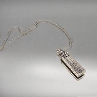 Full view of necklace with pendant and chain