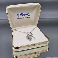 Necklace displayed in open Marnel Sterling Silver presentation box