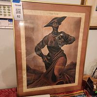 Full view of framed print showing artwork, mats and frame