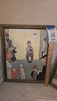 Front view of framed Norman Rockwell print